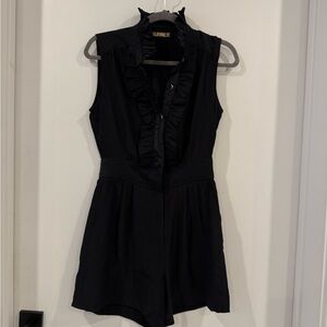 Sunner Navy Ruffle Mini Dress